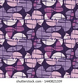 Triangles with polka dots. Ethnic boho seamless pattern. Patchwork texture. Traditional ornament. Tribal pattern. Folk motif. Can be used for wallpaper, textile, wrapping, web.