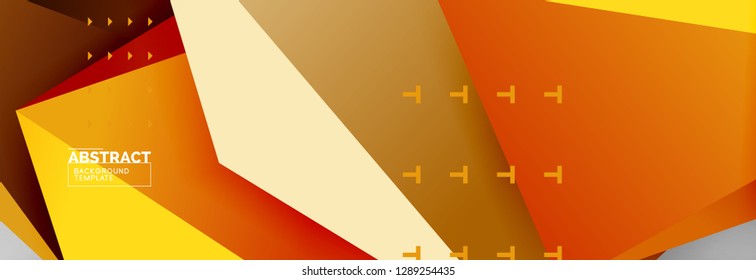 Triangles polygonal background, vector 3d poly template, vector geometric minimal design