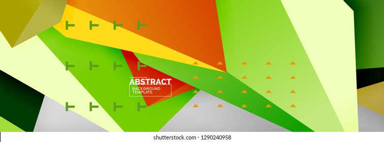 Triangles polygonal background, vector 3d poly template, vector geometric minimal design