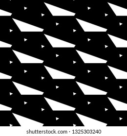 Triangles, quadrangles ornament. Polygons background. Geometric motif. Simple shapes wallpaper. Geometrical backdrop. Digital paper, web designing, textile print. Seamles pattern