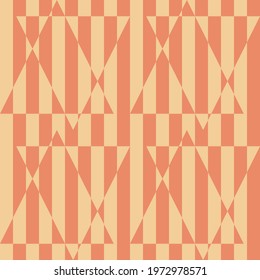 Triangles and rectangles seamless pattern. Something like an optical illusion. The drawing can be used as a print on fabric or as a graphic design element.