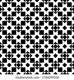 Triángulos, rombos, diamantes, cuadrados, verifica un patrón sin fisuras. Ornato étnico. Imagen geométrica. Ornamento popular. Papel tapiz tribal. Fondo geométrico. Motivo retro. Impresión textil étnica. Vector.
