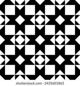 Triangles, rhombuses, diamonds, squares, checks seamless pattern. Geometric image. Ethnic ornate. Folk ornament. Tribal wallpaper. Geometrical background. Retro motif. Ethnical textile print. Vector