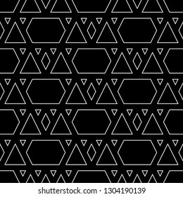 Triangles, rhombuses, hexagons ornament. Digital paper, abstract.Geometric background. Seamless pattern. Polygons motif.Triangular, quadrangular, hexagonal shapes wallpaper. Geometrical backdrop.