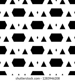 Triangles, rhombuses, hexagons ornament.Geometrical background.Triangular, quadrangular, hexagonal shapes wallpaper. Seamless pattern. Polygons motif. Geometric backdrop. Digital paper, abstract