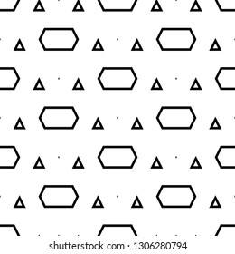 Triangles, rhombuses, hexagons ornament.Seamless pattern. Digital paper, abstract. Geometric background. Polygons motif. Geometrical backdrop.Triangular, quadrangular, hexagonal shapes wallpaper