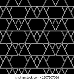 Triangles, rhombuses, hexagons ornament.Seamless pattern. Geometric background.Digital paper, abstract.Geometrical backdrop.Polygons motif. Triangular, quadrangular, hexagonal shapes wallpaper.