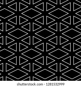 Triangles, rhombuses ornament. Geometric background. Polygons motif. Digital paper, textile print, abstract. Geometrical backdrop.Triangular, quadrangular shapes wallpaper. Seamless pattern.