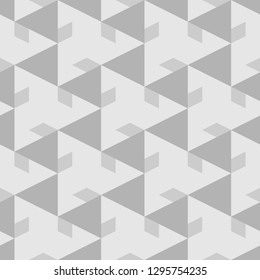 Triangles, rhombuses ornament. Geometric wallpaper. Triangular, quadrangular shapes backdrop. Geometrical background. Digital paper, textile print, abstract. Seamless pattern. Vector