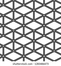 Triangles, rhombuses ornament. Triangular, quadrangular shapes wallpaper. Geometrical backdrop. Geometric background. Polygons motif. Digital paper, textile print, abstract. Seamless pattern