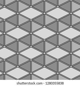 Triangles, rhombuses ornament.Digital paper, textile print, abstract .Geometrical backdrop. Polygons motif .Geometric background. Seamless pattern. Triangular, quadrangular shapes wallpaper