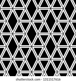 Triangles, rhombuses ornament.Geometric background. Polygons motif.Seamless pattern. Geometrical backdrop. Triangular, quadrangular shapes wallpaper. Digital paper, textile print, abstract.