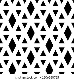 Triangles, rhombuses ornament.Geometrical backdrop.Seamless pattern. Quadrangular, triangular shapes wallpaper. Geometric background. Digital paper, textile print, abstract. Polygons motif