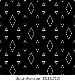 Triangles, rhombuses ornament.Polygons motif.Geometric background. Digital paper, textile print, abstract .Triangular, quadrangular shapes wallpaper. Seamless pattern. Geometrical backdrop.