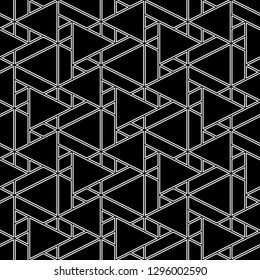 Triangles, rhombuses, parallelograms, trapeziums pattern. Geometrical figures wallpaper. Polygons motif. Geometric background. Shapes backdrop. Digital paper, abstract. Seamless ornament.