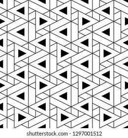Triangles, rhombuses, parallelograms, trapeziums pattern. Geometrical figures wallpaper. Polygons motif. Geometric background. Shapes backdrop. Digital paper, abstract. Seamless ornament.