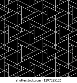 Triangles, rhombuses, parallelograms, trapeziums pattern. Shapes backdrop. Polygons motif. Geometric background. Digital paper, abstract.Geometrical figures wallpaper. Seamless ornament