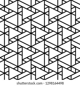 Triangles, rhombuses, parallelograms, trapeziums pattern. Geometrical figures wallpaper. Polygons motif. Geometric background. Shapes backdrop. Digital paper, abstract. Seamless ornament.