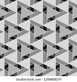 Triangles, rhombuses, parallelograms, trapeziums pattern. Geometrical figures wallpaper. Polygons motif. Geometric background. Shapes backdrop. Digital paper, abstract. Seamless ornament