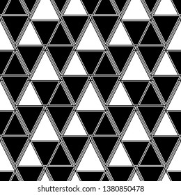 Triangles, rhombuses, parallelograms, trapeziums pattern. Geometrical figures wallpaper. Geometric background. Shapes backdrop. Digital paper, abstract. Seamless ornament.