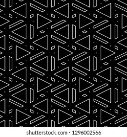 Triangles, rhombuses, parallelograms, trapeziums pattern.Shapes backdrop. Geometrical figures wallpaper. Polygons motif. Geometric background. Digital paper, abstract. Seamless ornament.