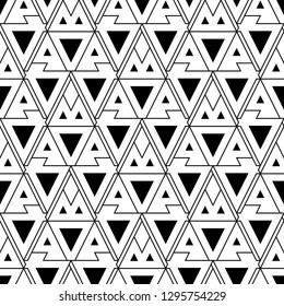 Triangles, rhombuses, parallelograms, trapeziums, polygons pattern.Shapes backdrop. Geometrical figures wallpaper. Geometric background. Digital paper, abstract. Seamless ornament.