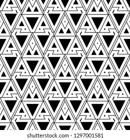 Triangles, rhombuses, parallelograms, trapeziums, polygons pattern. Geometrical figures wallpaper. Geometric background. Shapes backdrop. Digital paper, abstract. Seamless ornament.