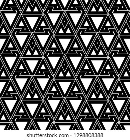 Triangles, rhombuses, parallelograms, trapeziums, polygons pattern. Geometrical figures wallpaper. Geometric background. Shapes backdrop. Digital paper, abstract. Seamless ornament