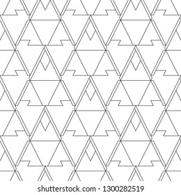 Triangles, rhombuses, parallelograms, trapeziums, polygons pattern. Geometrical figures wallpaper. Geometric background. Shapes backdrop. Digital paper, abstract. Seamless ornament.