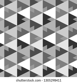 Triangles, rhombuses, polygons pattern. Geometrical figures wallpaper. Geometric background. Simple shapes backdrop. Digital paper, abstract. Seamless ornament.