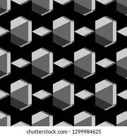 Triangles, rhombuses, trapeziums pattern. Geometrical figures wallpaper. Geometric background. Shapes backdrop. Digital paper, abstract. Seamless ornament