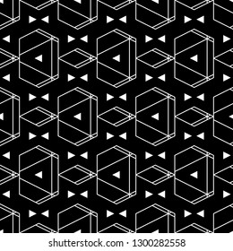 Triangles, rhombuses, trapeziums pattern. Geometrical figures wallpaper.Shapes backdrop. Geometric background. Digital paper, abstract. Seamless ornament