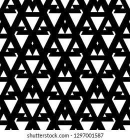 Triangles, rhombuses, trapeziums, polygons pattern. Geometrical figures wallpaper. Mosaics motif. Geometric background. Shapes backdrop. Digital paper, abstract. Seamless ornament.