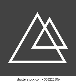 Triangles, right, angle icon vector image. Can also be used for shapes and geometry. Suitable for use on web apps, mobile apps and print media.