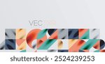 Triangles, round triangles and circles techno art. Vector Illustration For Wallpaper, Banner, Background, Card, Book Illustration, landing page