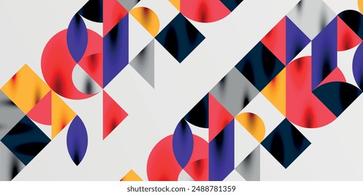 Triángulos, triángulos redondos y círculos techno arte. Ilustración vectorial Para Fondo de pantalla, Anuncio, Fondo, Tarjeta, Ilustración de libro, página de destino