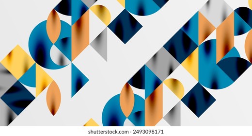 Dreiecke, runde Dreiecke und Kreise Techno Art. Vektorillustration Für Bildschirmhintergrund, Banner, Hintergrund, Card, Buchillustration, Zielseite