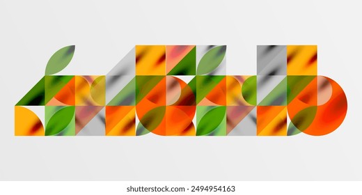 Triangles, round triangles and circles techno art. Vector Illustration For Wallpaper, Banner, Background, Card, Book Illustration, landing page