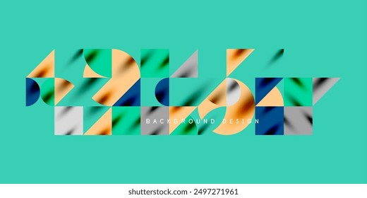 Triangles, round triangles and circles techno art. Vector Illustration For Wallpaper, Banner, Background, Card, Book Illustration, landing page