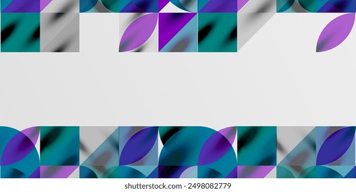 Triángulos, triángulos redondos y círculos techno art. Ilustración vectorial para el Fondo de pantalla, Anuncio, fondo, tarjeta, ilustración del libro, landing page