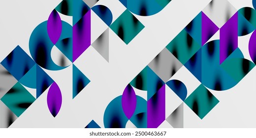Triangles, round triangles and circles techno art. Vector Illustration For Wallpaper, Banner, Background, Card, Book Illustration, landing page