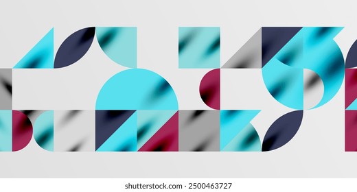 Triangles, round triangles and circles techno art. Vector Illustration For Wallpaper, Banner, Background, Card, Book Illustration, landing page