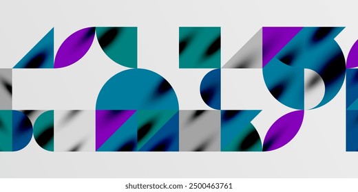 Dreiecke, runde Dreiecke und Kreise Techno Art. Vektorgrafik für Tapete, Banner, Hintergrund, Karte, Buchgrafik, Landing Page