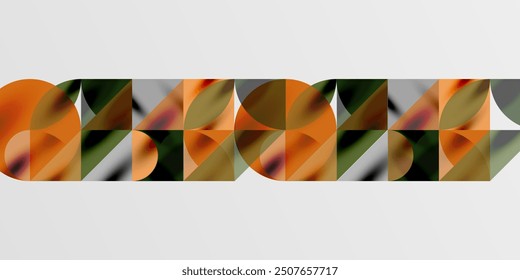 Triángulos, triángulos redondos y círculos techno art. Ilustración vectorial para el Fondo de pantalla, Anuncio, fondo, tarjeta, ilustración del libro, landing page