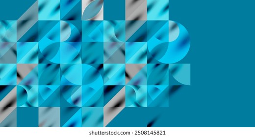 Triangles, round triangles and circles techno art. Vector Illustration For Wallpaper, Banner, Background, Card, Book Illustration, landing page