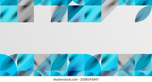 Triangles, round triangles and circles techno art. Vector Illustration For Wallpaper, Banner, Background, Card, Book Illustration, landing page