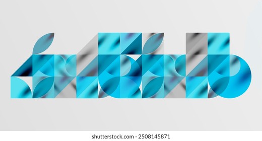 Triangles, round triangles and circles techno art. Vector Illustration For Wallpaper, Banner, Background, Card, Book Illustration, landing page