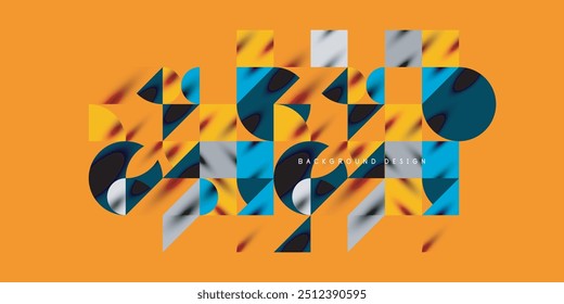 Triangles, round triangles and circles techno art. Vector Illustration For Wallpaper, Banner, Background, Card, Book Illustration, landing page