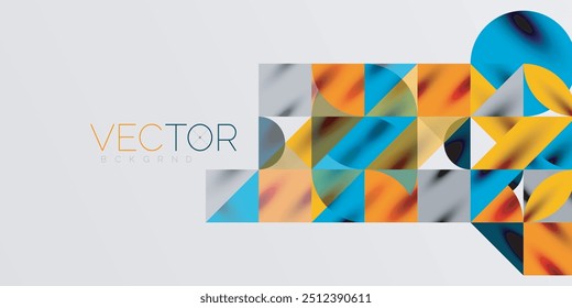 Triángulos, triángulos redondos y círculos techno art. Ilustración vectorial para el Fondo de pantalla, Anuncio, fondo, tarjeta, ilustración del libro, landing page
