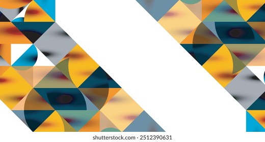 Triángulos, triángulos redondos y círculos techno art. Ilustración vectorial para el Fondo de pantalla, Anuncio, fondo, tarjeta, ilustración del libro, landing page